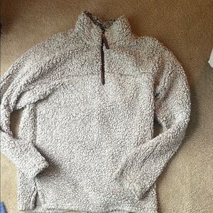 True Grit Sherpa pullover - light grey